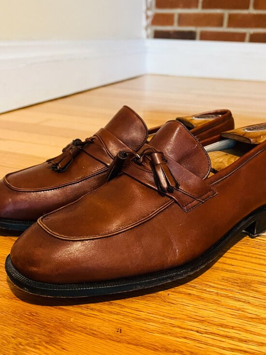 Vintage Bally Of Switzerland Shoes Mens 10 D Alassio Dress Slip On Tassel Loafer main image 5
